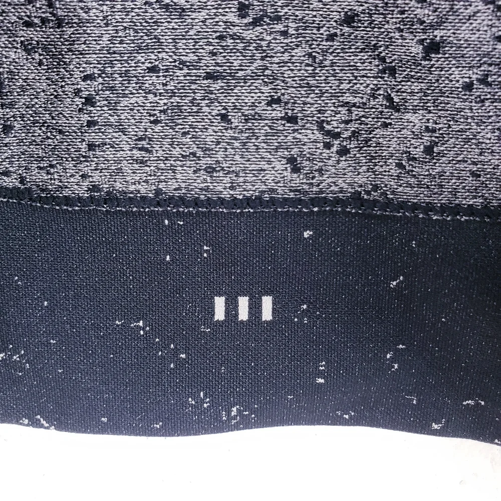 Lululemon Rest Less Cropped‎ 1/2 Zip Herringbone Fade Black / White Size 8